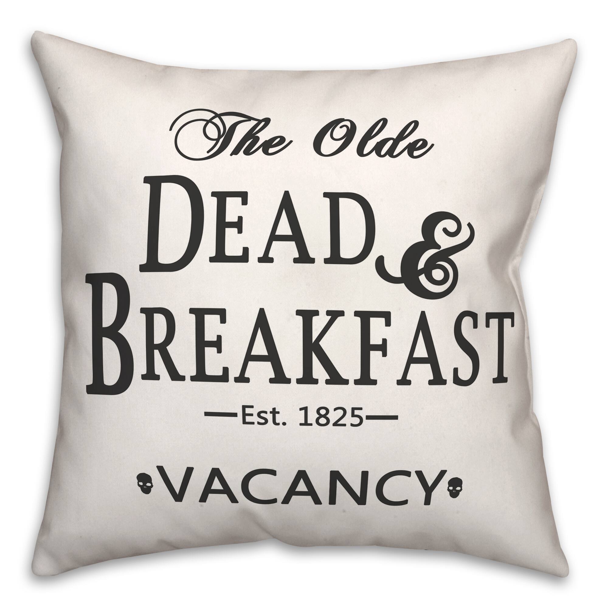The Olde Dead & Breakfast Stripes Throw Pillow